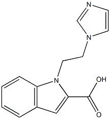 1-[2-(1H-imidazol-1-yl)ethyl]-1H-indole-2-carboxylic acid Struktur