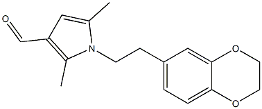 1-[2-(2,3-dihydro-1,4-benzodioxin-6-yl)ethyl]-2,5-dimethyl-1H-pyrrole-3-carbaldehyde Struktur