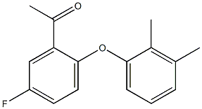 1-[2-(2,3-dimethylphenoxy)-5-fluorophenyl]ethan-1-one Struktur