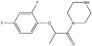 1-[2-(2,4-difluorophenoxy)propanoyl]piperazine Struktur