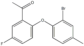 1-[2-(2-bromo-4-methylphenoxy)-5-fluorophenyl]ethan-1-one Struktur