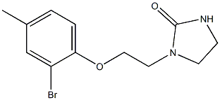 1-[2-(2-bromo-4-methylphenoxy)ethyl]imidazolidin-2-one Struktur