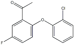 1-[2-(2-chlorophenoxy)-5-fluorophenyl]ethan-1-one Struktur