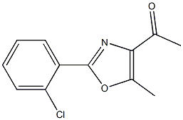 1-[2-(2-chlorophenyl)-5-methyl-1,3-oxazol-4-yl]ethan-1-one Struktur