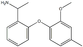 1-[2-(2-methoxy-4-methylphenoxy)phenyl]ethan-1-amine Struktur