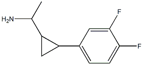 1-[2-(3,4-difluorophenyl)cyclopropyl]ethan-1-amine Struktur