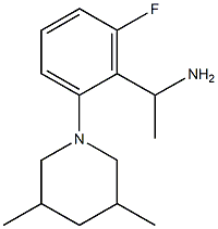 1-[2-(3,5-dimethylpiperidin-1-yl)-6-fluorophenyl]ethan-1-amine Struktur