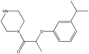 1-[2-(3-isopropylphenoxy)propanoyl]piperazine Struktur