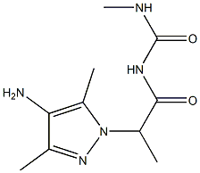 1-[2-(4-amino-3,5-dimethyl-1H-pyrazol-1-yl)propanoyl]-3-methylurea Struktur