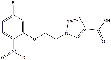 1-[2-(5-fluoro-2-nitrophenoxy)ethyl]-1H-1,2,3-triazole-4-carboxylic acid Struktur