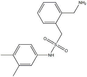 1-[2-(aminomethyl)phenyl]-N-(3,4-dimethylphenyl)methanesulfonamide Struktur