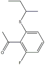 1-[2-(butan-2-ylsulfanyl)-6-fluorophenyl]ethan-1-one Struktur