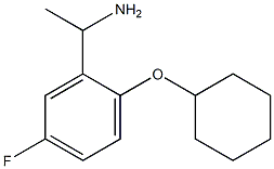 1-[2-(cyclohexyloxy)-5-fluorophenyl]ethan-1-amine Struktur