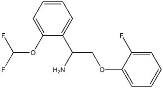 1-[2-(difluoromethoxy)phenyl]-2-(2-fluorophenoxy)ethanamine Struktur