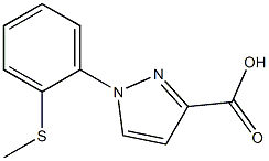 1-[2-(methylsulfanyl)phenyl]-1H-pyrazole-3-carboxylic acid Struktur