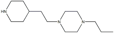 1-[2-(piperidin-4-yl)ethyl]-4-propylpiperazine Struktur