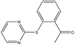 1-[2-(pyrimidin-2-ylsulfanyl)phenyl]ethan-1-one Struktur