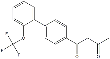 1-[2'-(trifluoromethoxy)-1,1'-biphenyl-4-yl]butane-1,3-dione Struktur