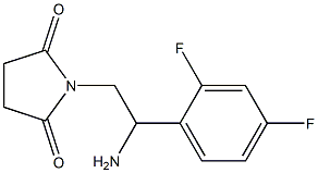 1-[2-amino-2-(2,4-difluorophenyl)ethyl]pyrrolidine-2,5-dione Struktur