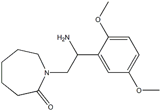 1-[2-amino-2-(2,5-dimethoxyphenyl)ethyl]azepan-2-one Struktur