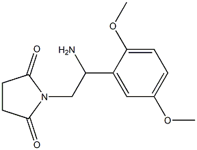 1-[2-amino-2-(2,5-dimethoxyphenyl)ethyl]pyrrolidine-2,5-dione Struktur