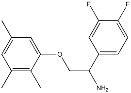 1-[2-amino-2-(3,4-difluorophenyl)ethoxy]-2,3,5-trimethylbenzene Struktur