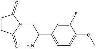 1-[2-amino-2-(3-fluoro-4-methoxyphenyl)ethyl]pyrrolidine-2,5-dione Struktur