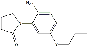 1-[2-amino-5-(propylthio)phenyl]pyrrolidin-2-one Struktur