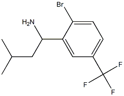 1-[2-bromo-5-(trifluoromethyl)phenyl]-3-methylbutan-1-amine Struktur