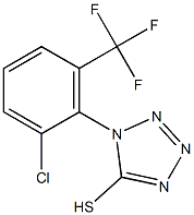 1-[2-chloro-6-(trifluoromethyl)phenyl]-1H-1,2,3,4-tetrazole-5-thiol Struktur