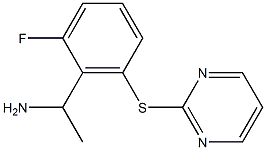 1-[2-fluoro-6-(pyrimidin-2-ylsulfanyl)phenyl]ethan-1-amine Struktur