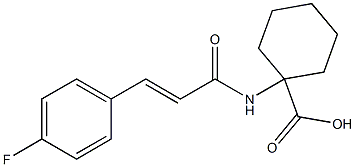 1-[3-(4-fluorophenyl)prop-2-enamido]cyclohexane-1-carboxylic acid Struktur