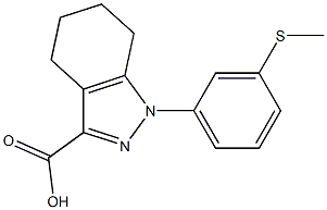 1-[3-(methylsulfanyl)phenyl]-4,5,6,7-tetrahydro-1H-indazole-3-carboxylic acid Struktur