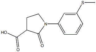 1-[3-(methylthio)phenyl]-2-oxopyrrolidine-3-carboxylic acid Struktur