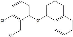 1-[3-chloro-2-(chloromethyl)phenoxy]-1,2,3,4-tetrahydronaphthalene Struktur