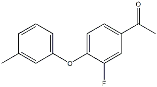 1-[3-fluoro-4-(3-methylphenoxy)phenyl]ethan-1-one Struktur