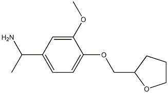 1-[3-methoxy-4-(tetrahydrofuran-2-ylmethoxy)phenyl]ethanamine Struktur