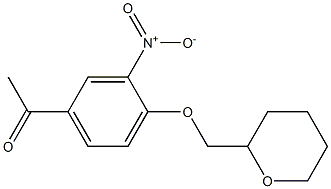 1-[3-nitro-4-(oxan-2-ylmethoxy)phenyl]ethan-1-one Struktur