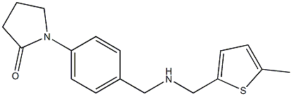 1-[4-({[(5-methylthiophen-2-yl)methyl]amino}methyl)phenyl]pyrrolidin-2-one Struktur