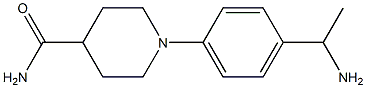 1-[4-(1-aminoethyl)phenyl]piperidine-4-carboxamide Struktur