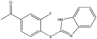 1-[4-(1H-1,3-benzodiazol-2-ylsulfanyl)-3-fluorophenyl]ethan-1-one Struktur