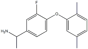 1-[4-(2,5-dimethylphenoxy)-3-fluorophenyl]ethan-1-amine Struktur