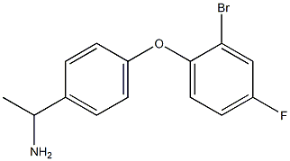 1-[4-(2-bromo-4-fluorophenoxy)phenyl]ethan-1-amine Struktur