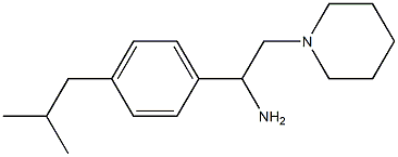 1-[4-(2-methylpropyl)phenyl]-2-(piperidin-1-yl)ethan-1-amine Struktur