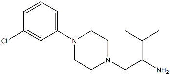 1-[4-(3-chlorophenyl)piperazin-1-yl]-3-methylbutan-2-amine Struktur