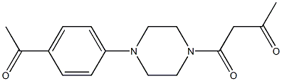 1-[4-(4-acetylphenyl)piperazin-1-yl]butane-1,3-dione Struktur