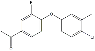 1-[4-(4-chloro-3-methylphenoxy)-3-fluorophenyl]ethan-1-one Struktur