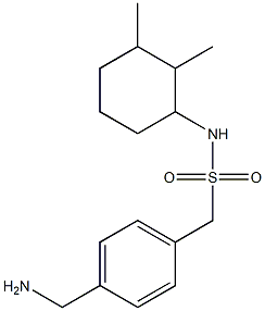 1-[4-(aminomethyl)phenyl]-N-(2,3-dimethylcyclohexyl)methanesulfonamide Struktur