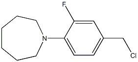 1-[4-(chloromethyl)-2-fluorophenyl]azepane Struktur