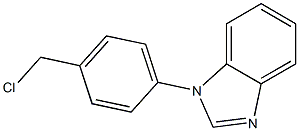 1-[4-(chloromethyl)phenyl]-1H-1,3-benzodiazole Struktur